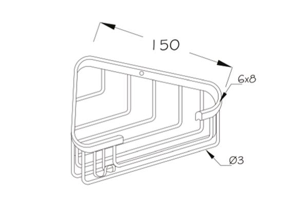 Pirinç 15x15 Tek Katlı şampuanlık