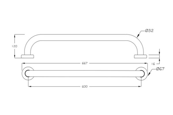 60 cm Tutunma barı