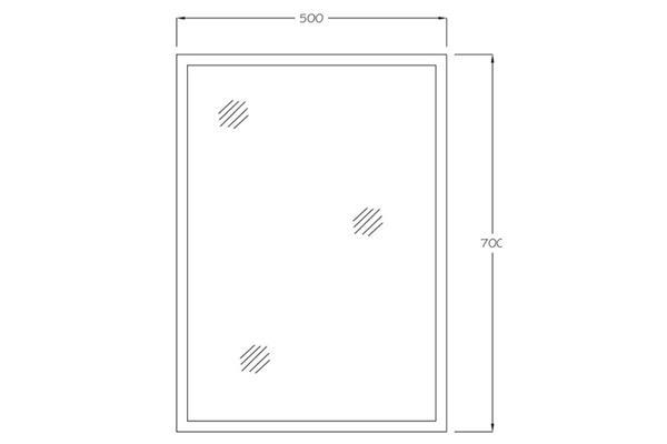 Açılı Engelli aynası 50x70